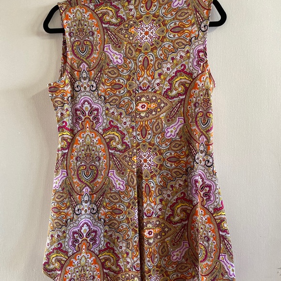 Gorgeous bright print sleeveless summer top, Med - Picture 5 of 5